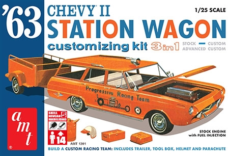 Chevy II Station Wagon w/Trailer 1963 - 1/25
