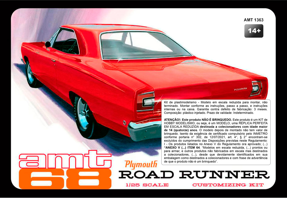 1/25 1968 Plymouth Road Runner Customizing Kit  