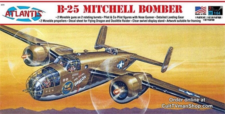 B-25 Flying Dragon com suporte giratório - 1/64