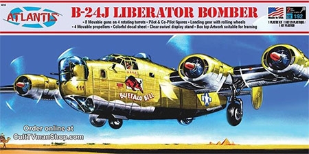 B-24J Bomber Buffalo Bill com suporte giratório - 1/92