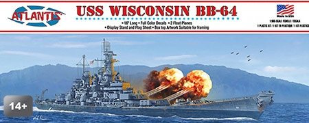 USS Wisconsin BB-64 Battleship 16 Inch - 1/600
