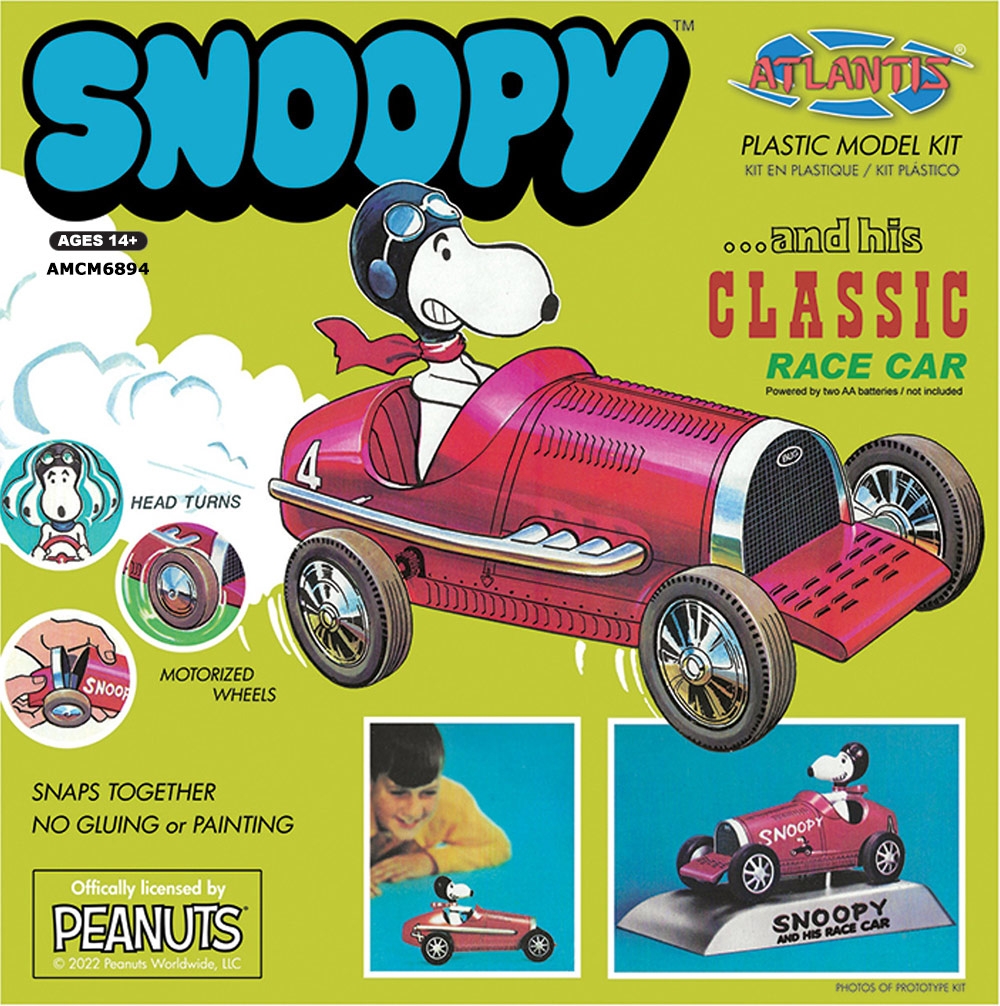Snoopy and his Race Car