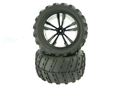 Black Tires and Wheels for Truck/Monster Truck (31613B+31803) 2P