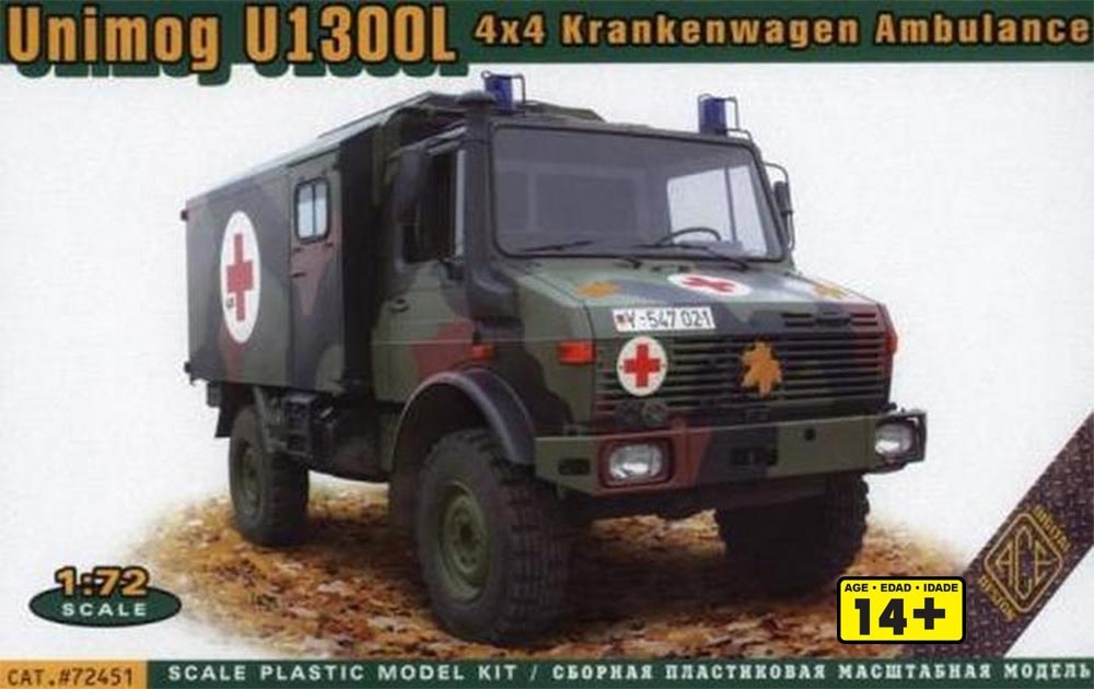 UNIMOG U1300L 4X4 KRANKENWAGEN - 1/72