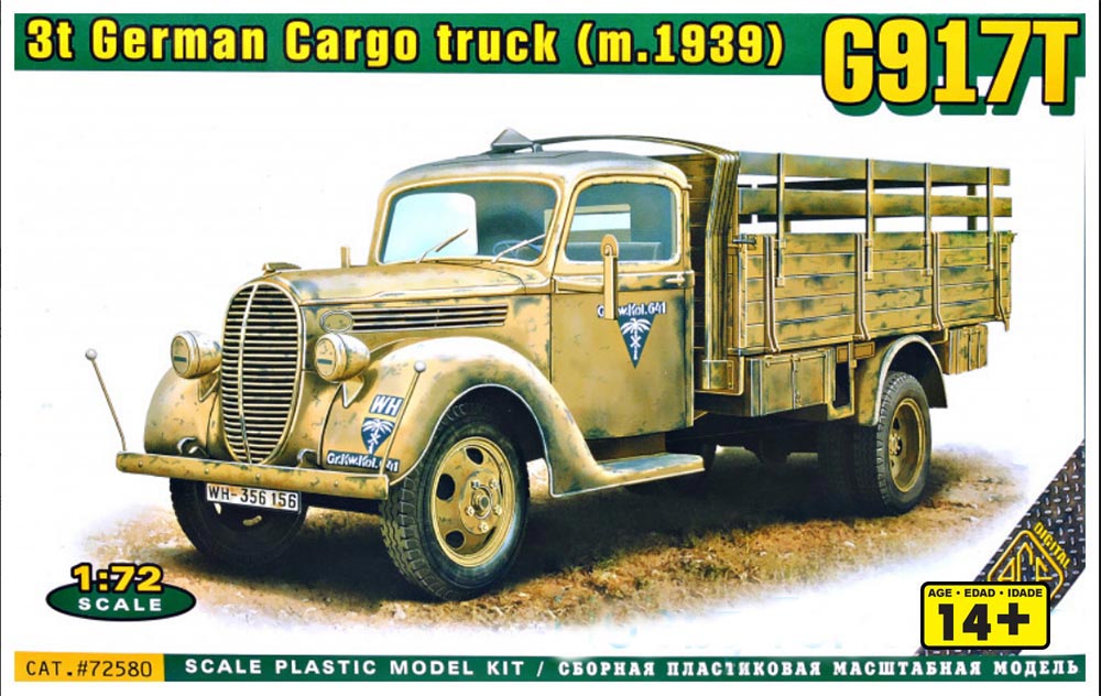 G917T 3T GERMAN CARGO TRUCK MOD1 - 1/72