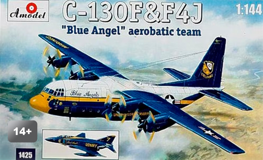 C-130 and F4J Blue Angel Aerobatic Team - 1/144