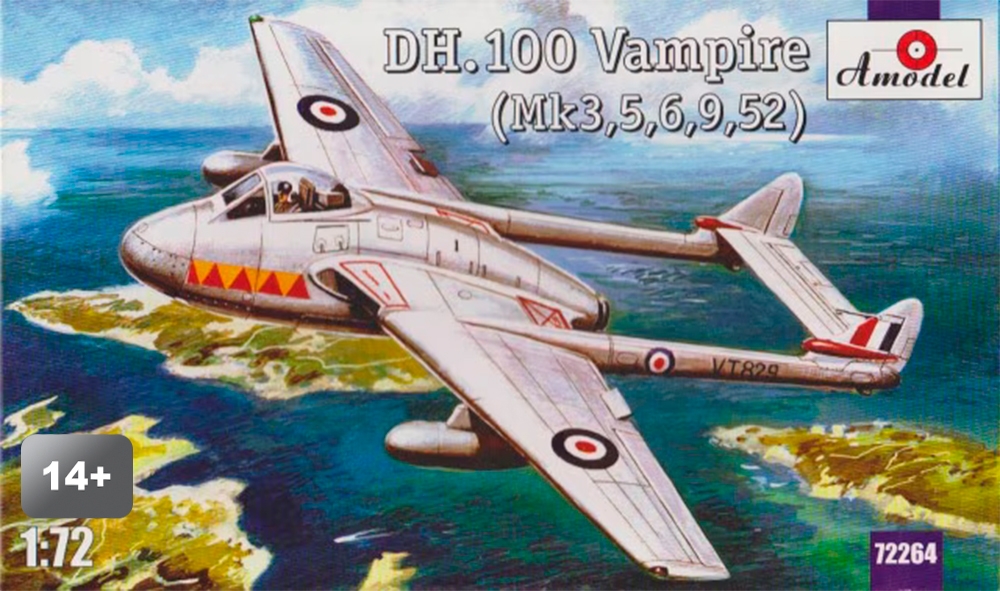 De Havilland DH.100 Vampire - 1/72