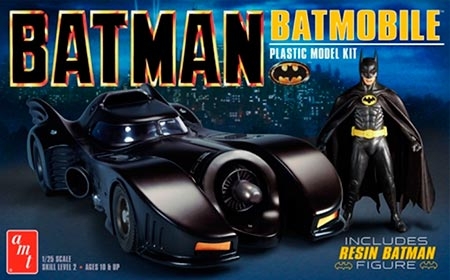Batman 1989 Batmobile com figura de resina - 1/25