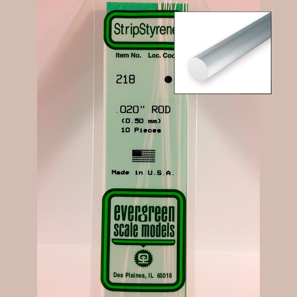 14 pol (35cm) Polystyrene Rods .020 pol