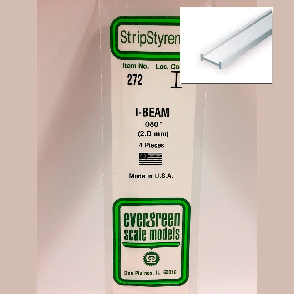 14 pol (35cm) Polystyrene I Beams .080 pol