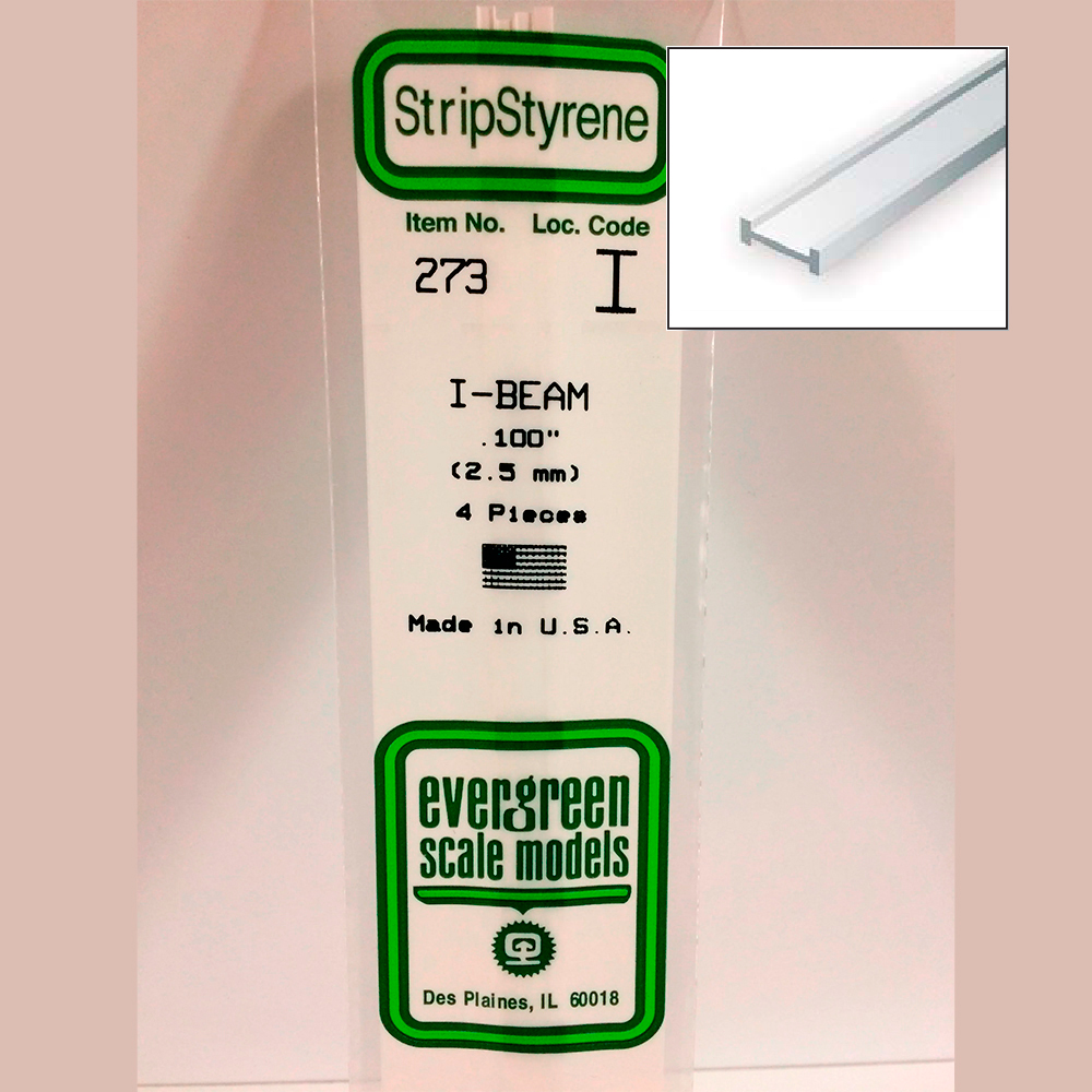 14 pol (35cm) Polystyrene I Beams .100 pol