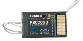 Receptor Futaba R2006GS 2.4GHz S-FHSS 6 canais (cód. antigo FUT L7606)