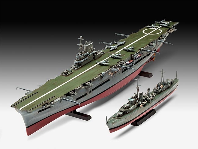 HMS Ark Royal & Tribal Class Destroyer - 1/720