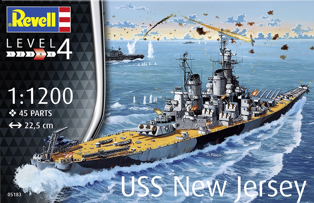 Battleship USS New Jersey Revell model kit - 1/1200