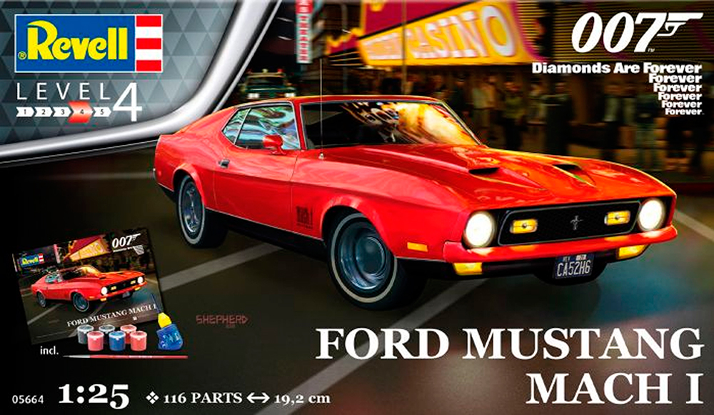 Gift Set Ford Mustang Mach 1 (James Bond 007) - Diamonds Are Forever - Os Diamantes São Eternos - 1/25