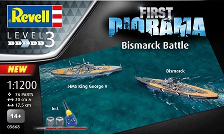 First Diorama Set - Bismarck Battle - 1/1200