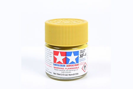 Tinta Tamiya para plastimodelismo - Acrílica mini XF-4 - Amarelo - 10ml