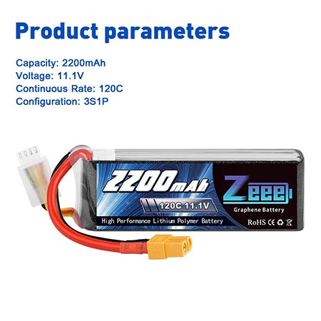 11.1V 2200mAh 120C Battery XT60