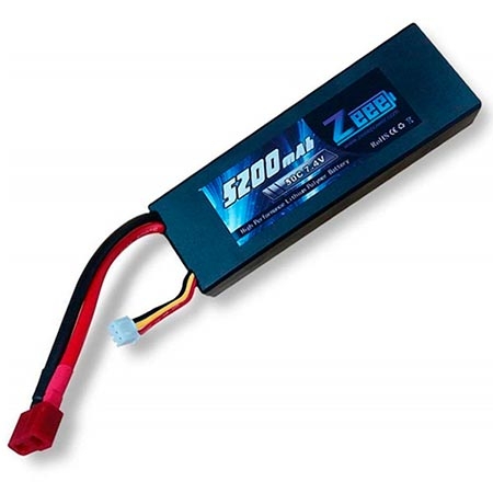 2S Bateria de LiPo de 7,4 V 5.200 mAh 30C hard case com plugue Deans