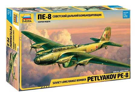 WWII Soviet Long Range Bomber Petlyakov PE-8 - 1/72 - NOVIDADE!